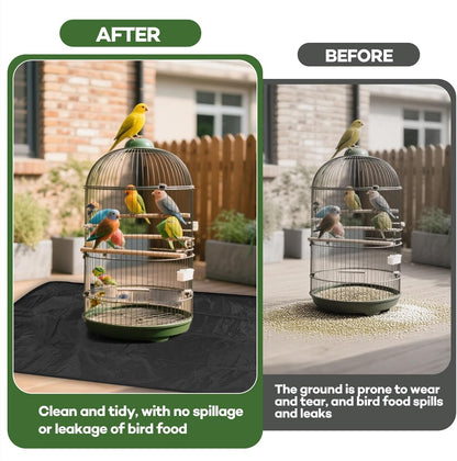 Side view of Lymoi polyester bird cage floor liner