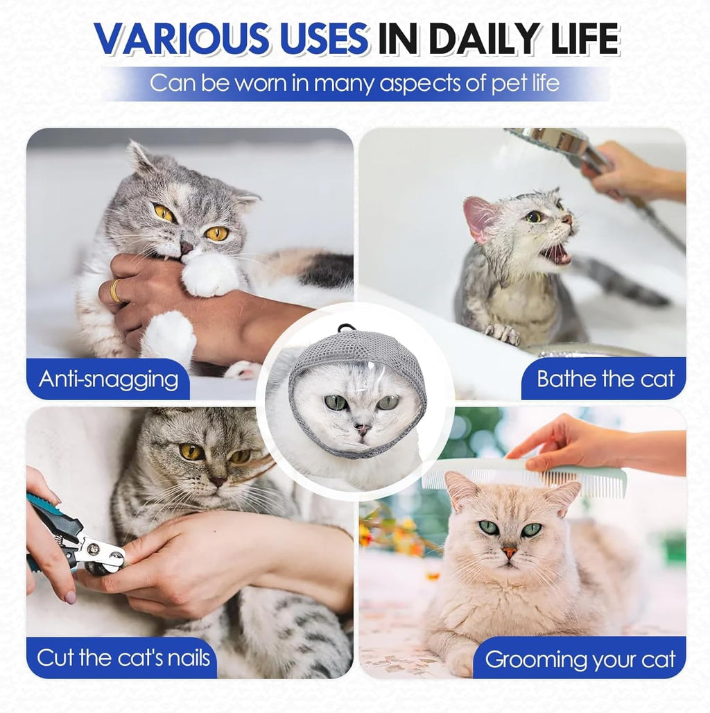 Adjustable breathable cat mask for nail trimming