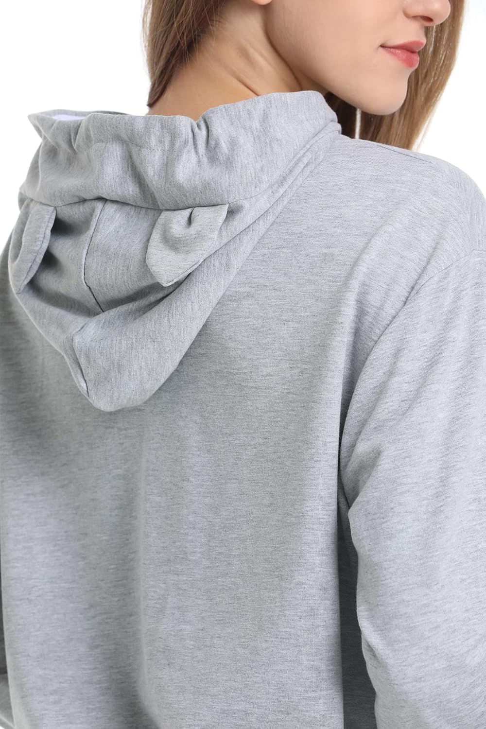 Back view of the premium LINYUCHEN pet lover pullover shirt in dark grey
