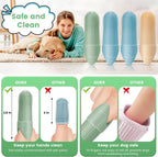 Four pack of Duckart dog toothbrushes in different colors