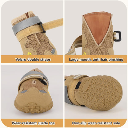 Close up of anti-slip rubber sole on Fishoaky dog shoes