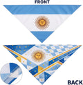 Close up of Argentina flag pattern on pet bandana