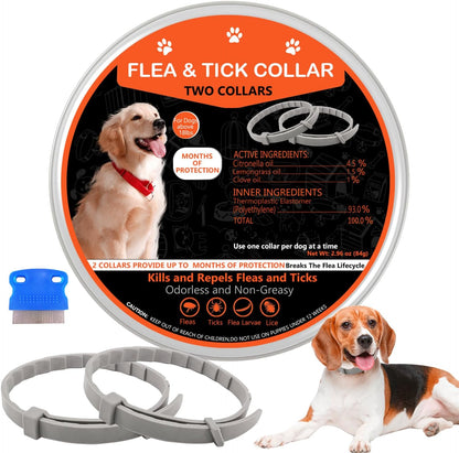 Pubamall dog flea and tick collar 2 pack front view