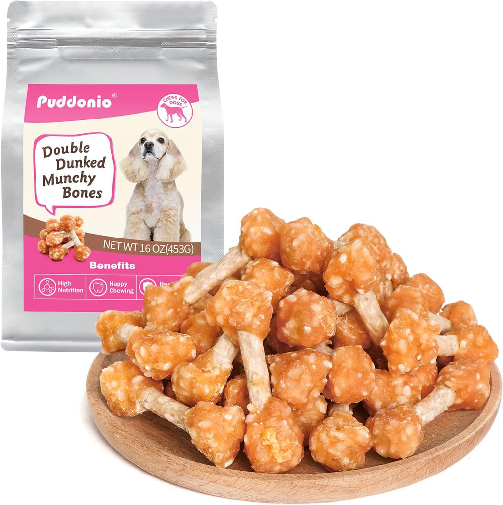 MON2SUN chicken wrapped rice dumbbell dog treats front view packaging