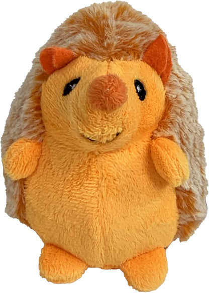Multipet interactive squeaky hedgehog toy in assorted vibrant colors.