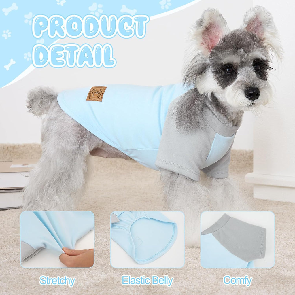 XPUDAC doggy outfit set back view striped pattern