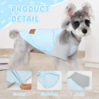 XPUDAC doggy outfit set back view striped pattern