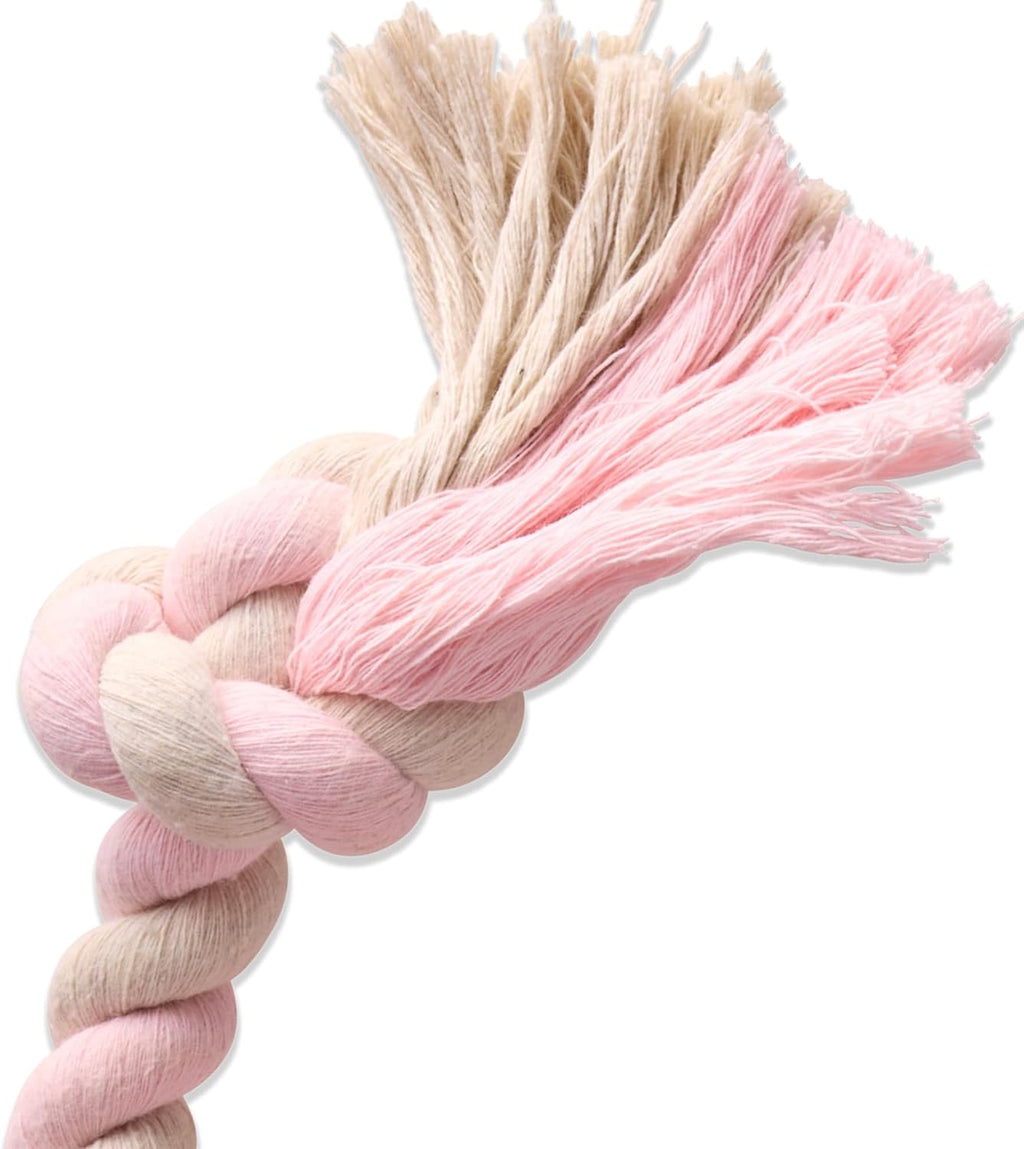 Pet Passion blush color small breed dog tire toy close up