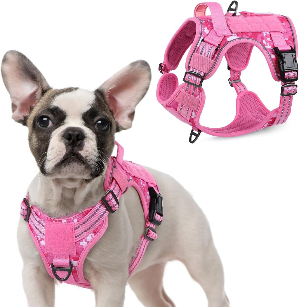 rabbitgoo Tactical Dog Harness for Large Dogs, No Pull Military Service Vest with Handle & Molle, Easy Control for Training Walking, Adjustable Reflective Straps, Black, L - Image 14