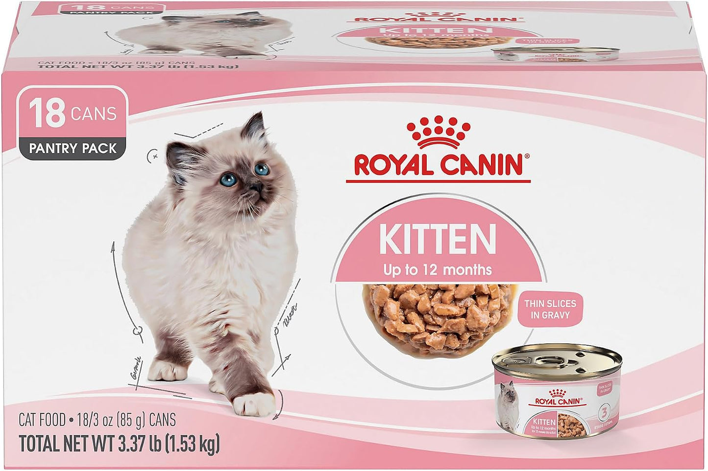 Royal Canin Feline Health Nutrition Kitten Thin Slices in Gravy Cat Food, 3 oz (Pack of 24) - Image 13