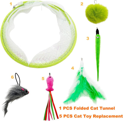 Folded cat tunnel compressed flat for compact space saving storage