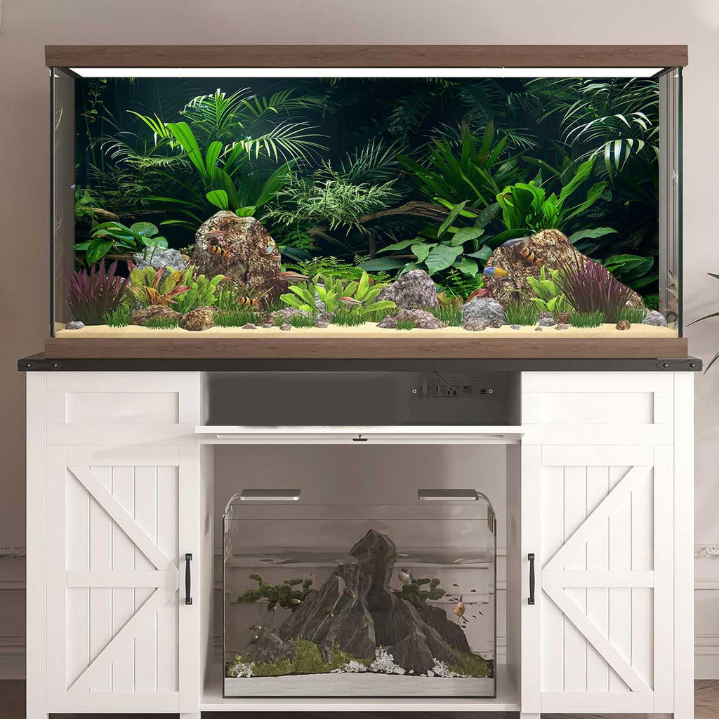 High definition underwater tree branch fish tank poster backdrop