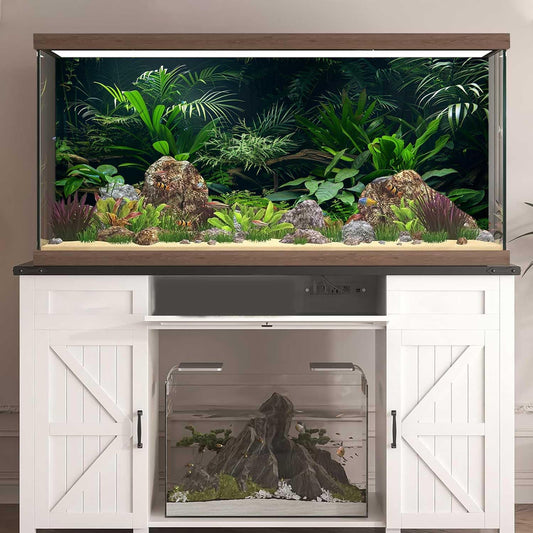 High definition underwater tree branch fish tank poster backdrop