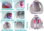 Side angle of the portable guinea pig travel bag with adjustable straps.