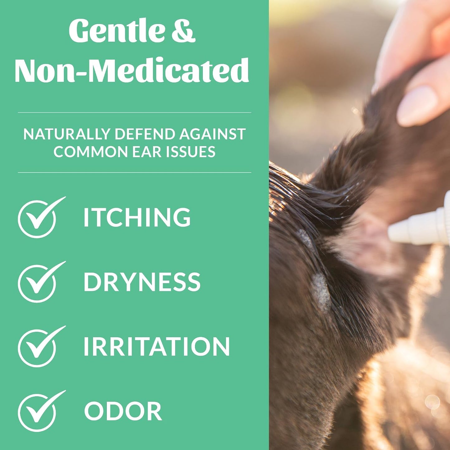 Bottle of Skout's Honor microbiome friendly dog ear cleanser
