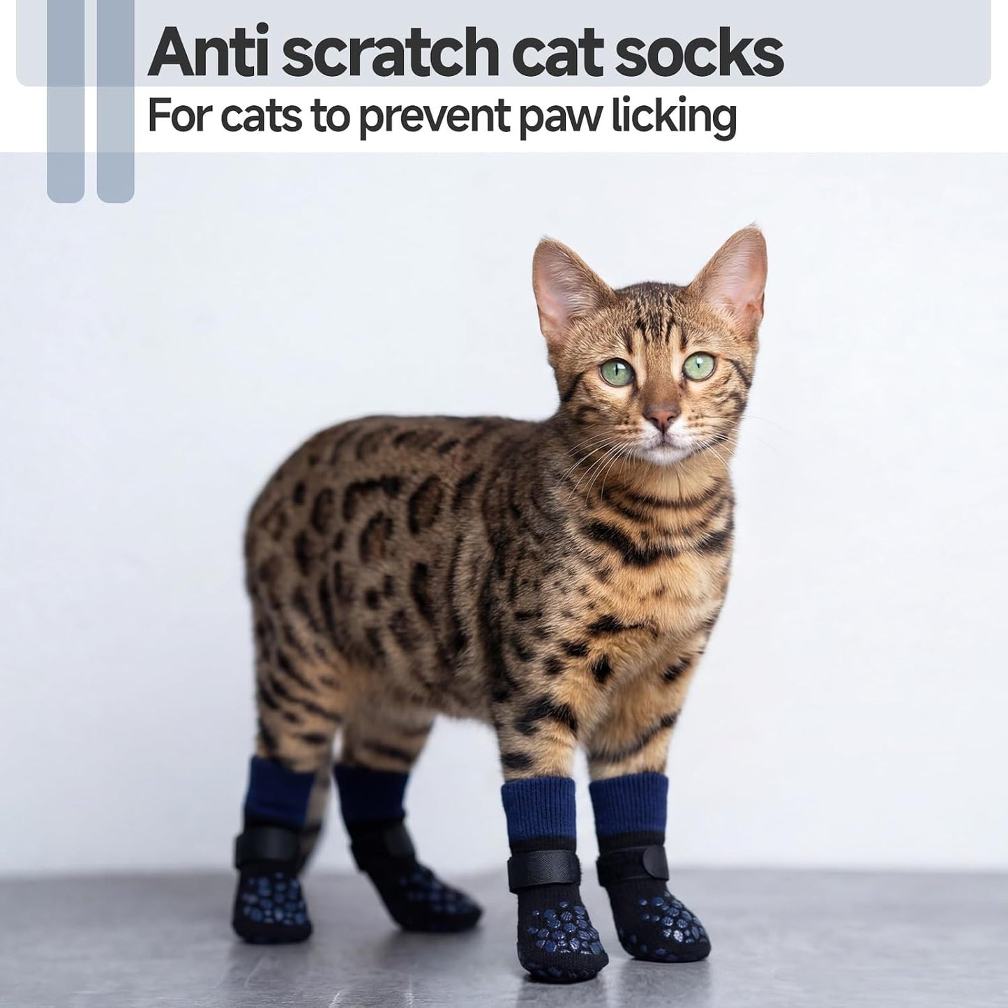 Soft cotton cat socks for preventing scratching