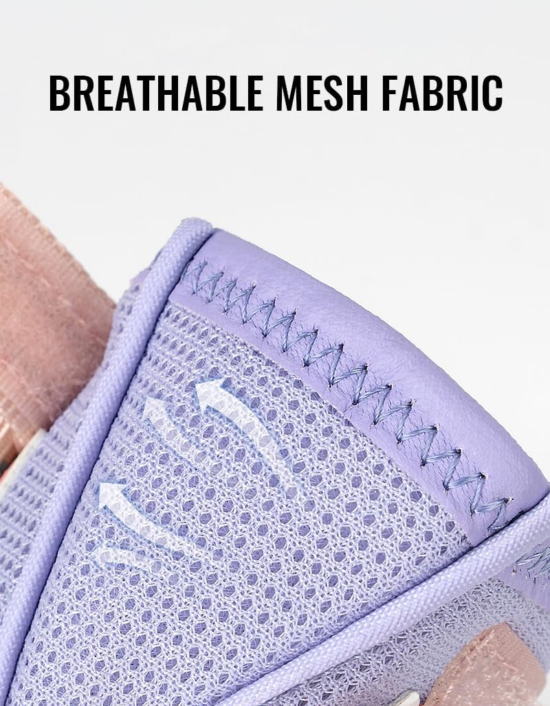 Top view of breathable mesh material on dog shoes
