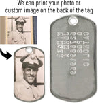 Tag-Z stainless steel military ID tags complete kit with black silicone rubber silencers and ball chains.