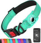 AirTag Dog Collar with AirTag Holder Compatible for Air Tag, Reflective Soft Padded, Safety Locking Buckle, Adjustable Nylon for Small Medium Large Dogs (Hotpink,S) - Image 9