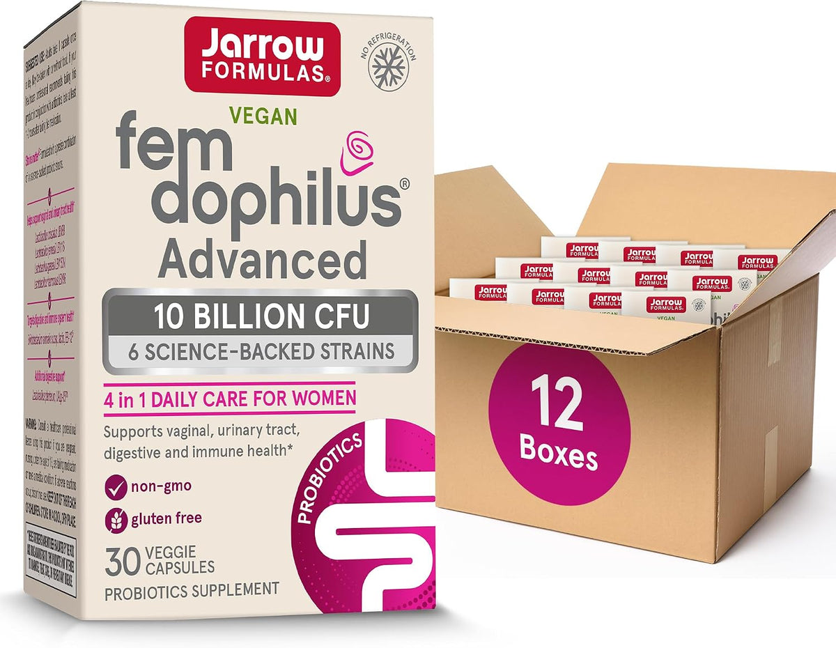 Jarrow Formulas Fem-Dophilus Advanced Vaginal & Digestive Probiotics 10 Billion CFU with 6 Science Backed Strains, for Vaginal, Urinary Tract, Digestive & Immune Support, 30 Capsules, Shelf-Stable - Image 11
