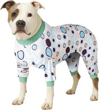 LovinPet Large Breed Dog Clothes Pajamas, Wound Care/Post Surgery Full Coverage Shirt, Dinosaur Land Blue Print, Lightweight Stretchy Knit Pullover Dog Onesie, Pet Pajamas for Dogs, Pet PJ's, 3XL - Image 15