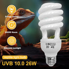 Hygger Zoo 10.0 26 Watt UVA UVB light bulb for bearded dragons.