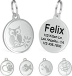 Ultra Joys Engraved Cat Name Tags Personalized - Stainless Steel Name Tag Pet Identification - Small Dog ID Tags Personalized for up to 4 Lines of Text - Pet ID Tags for Cat Collar - Pirate - Image 12