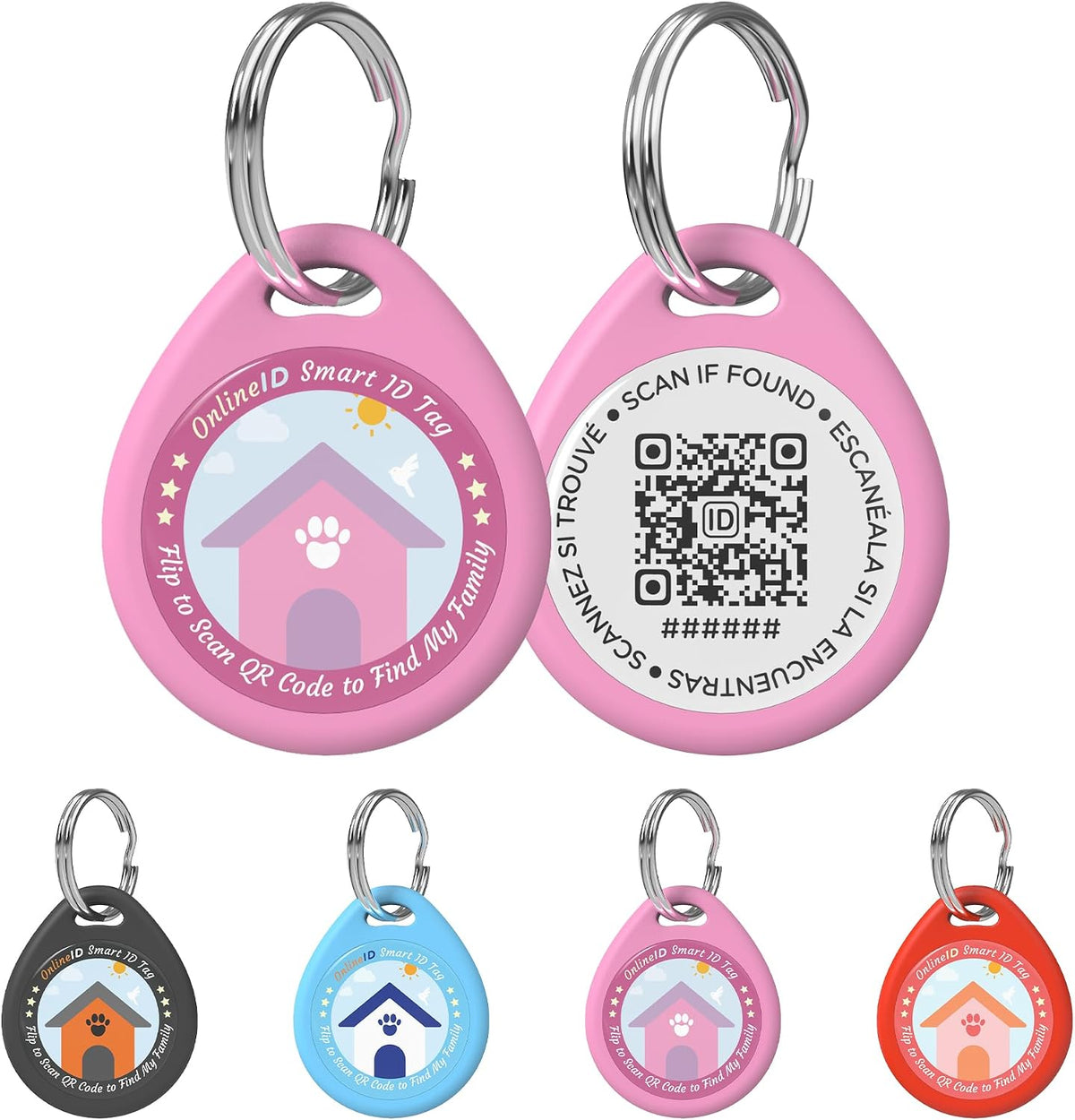 1 Pack Personalized Cat Tags,QR Code Pet ID Tags with Online Profile systerm,Editable Any Names and Phone numbles,Black,S - Image 14