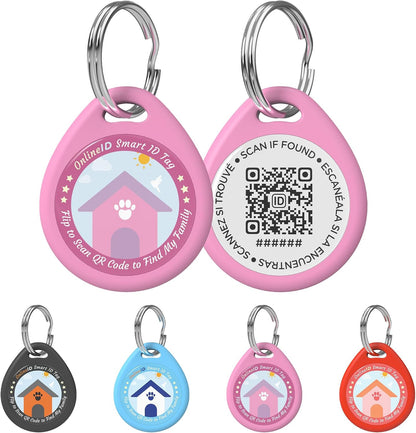 1 Pack Personalized Cat Tags,QR Code Pet ID Tags with Online Profile systerm,Editable Any Names and Phone numbles,Black,S - Image 14