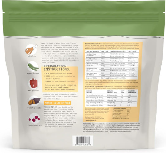 Close up of Bark and Whiskers human-grade dog food package