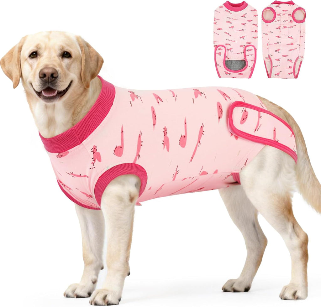 IDOMIK Dog Recovery Suit - Female Spay & Male Neuter Onesie, Adjustable Anti-Licking, Breathable & Comfortable, S Size, Blue Stripe - Image 12