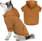 QDYU fleece lined dog clothes grey medium side profile shot