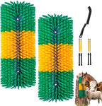 Joynny livestock scratching brush set showing two brushes side by side.