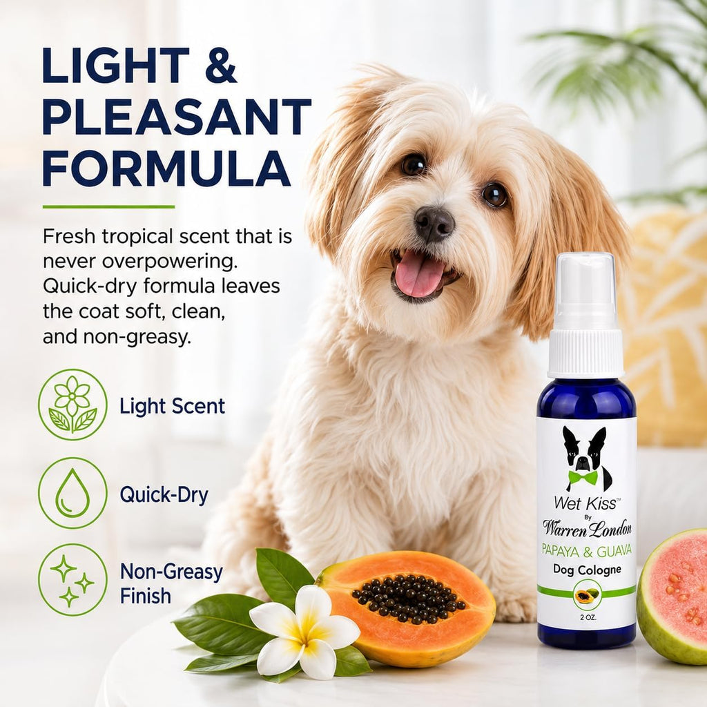 Groomer approved waterless grooming spray for dogs and cats.