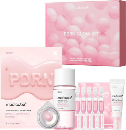 Medicube Salmon DNA PDRN Trial Kit front view for Korean glass skin