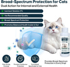 Imported feline liquid dewormer syrup package with veterinary oral syringe