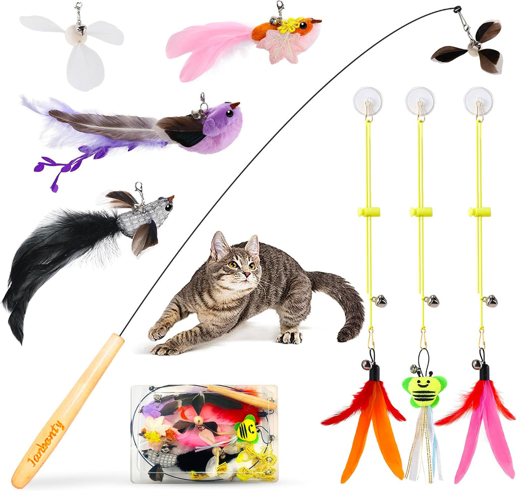 Janbenty interactive cat toys premium kit in the organized storage bag
