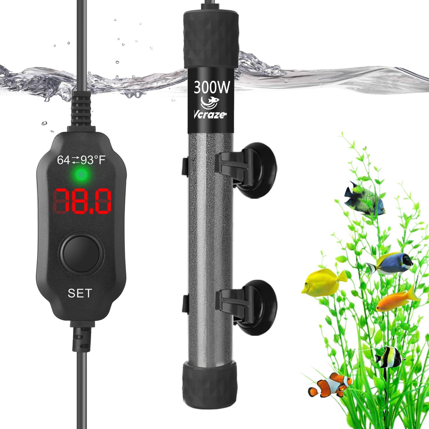 25W Compact Aquarium Heater for 3-5 Gallon Tanks | Super Short Submersible Fish Tank Heater with LED Digital Thermostat, Dry-Run & Overheat Protection, Memory Function - Image 9