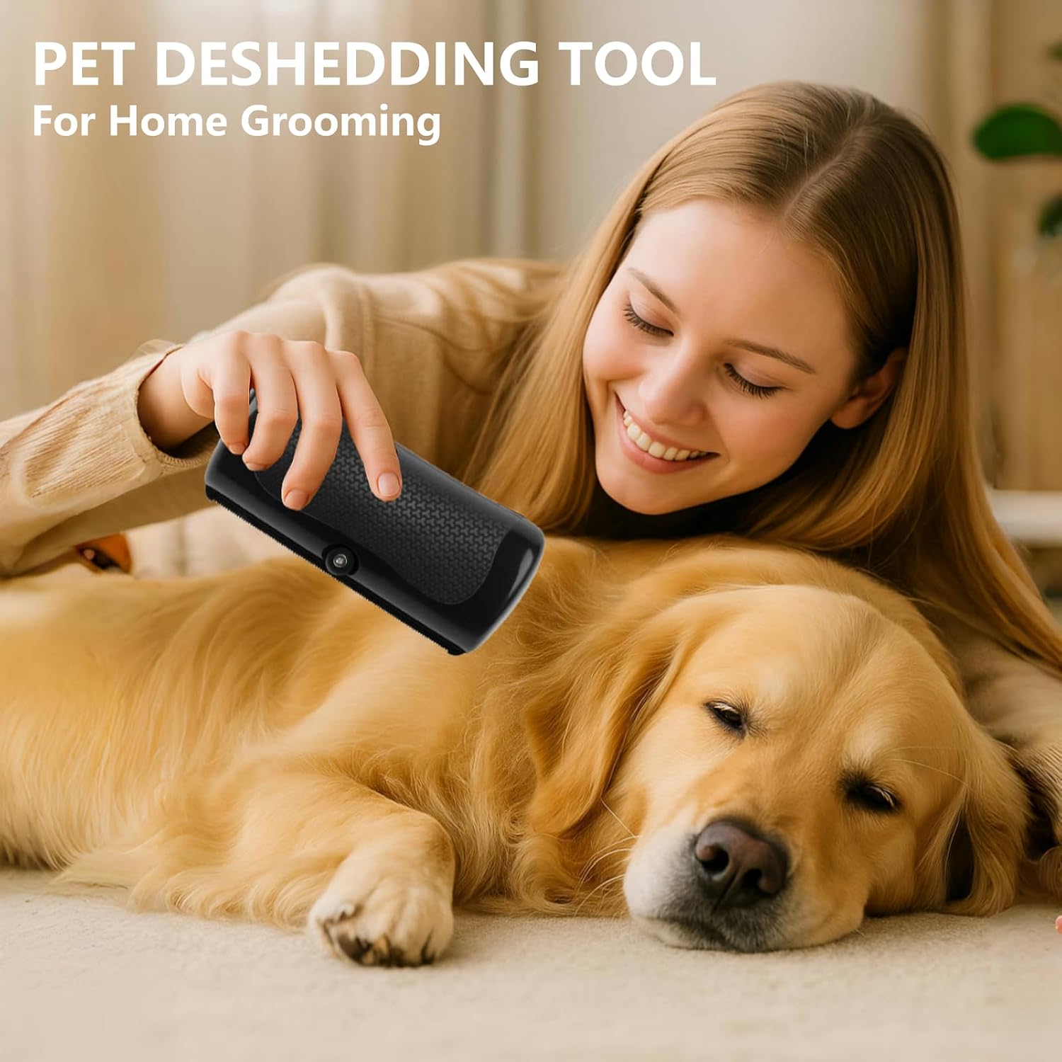 YEAHGO professional grooming tool non slip rubberized grip handle close up detail.