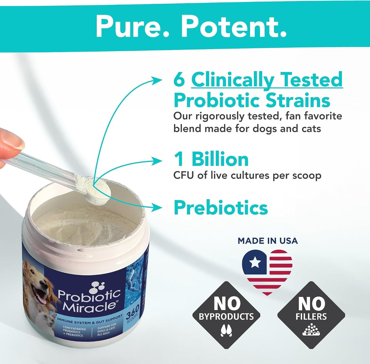 Nusentia species specific prebiotics and probiotics unflavored powder