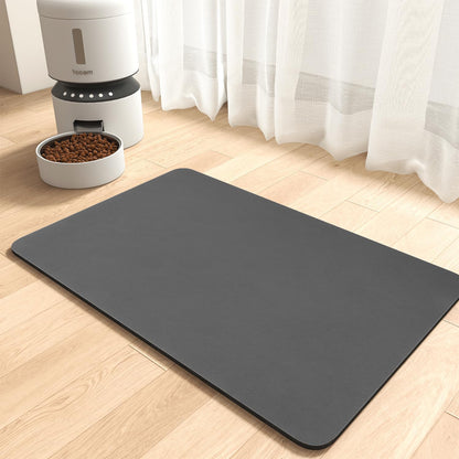 MontVoo absorbent pet feeding mat dark grey front view
