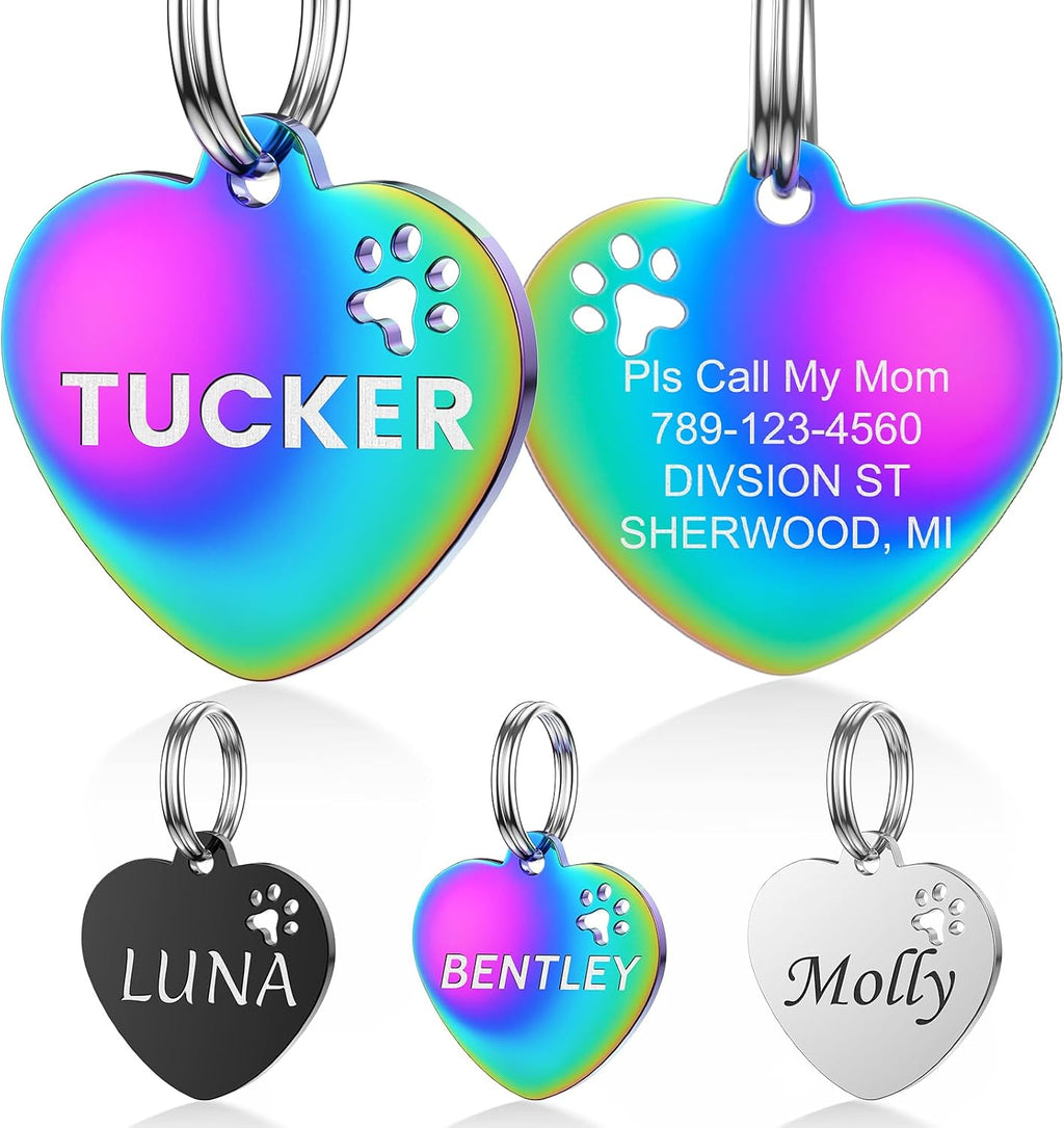 Dog Tags Personalized for Pets - YEHANTI Personalized Dog Tags with Lovely Icons, Durable Stainless Steel Pet ID Tags for Small Large Dogs Cats, Custom Dog Name Tags Engraved on Both Sides (Bone) - Image 13