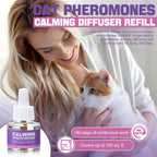 Close-up of the forty eight milliliter feline pheromone bottle showing the universal fit neck design.