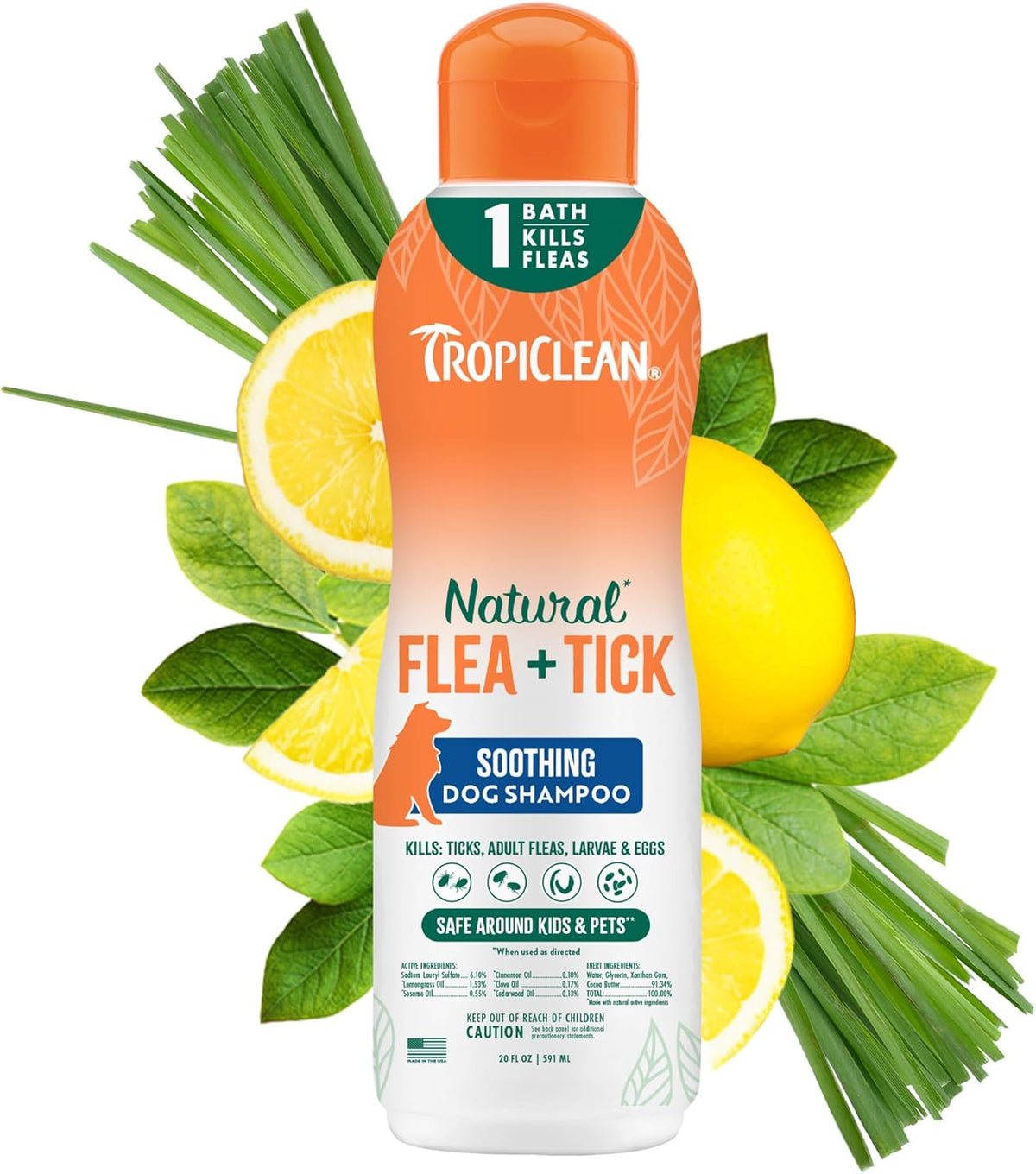 TropiClean Max Strength Flea and Tick Shampoo Treatment for Dogs, Powerful & Natural Defense, Prevention for Large & Small Dogs, Made in USA, 20oz - Image 9