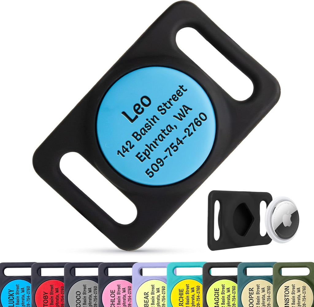 GoTags Designed for Life360 Tile Engraved Dog Collar Holder, Personalized Case for Pet Collar, Up to 4 Lines of Custom Text, Slide On Tag for GPS Dog Tracker, Compatible with iOS Android (Tile, Large) - Image 10