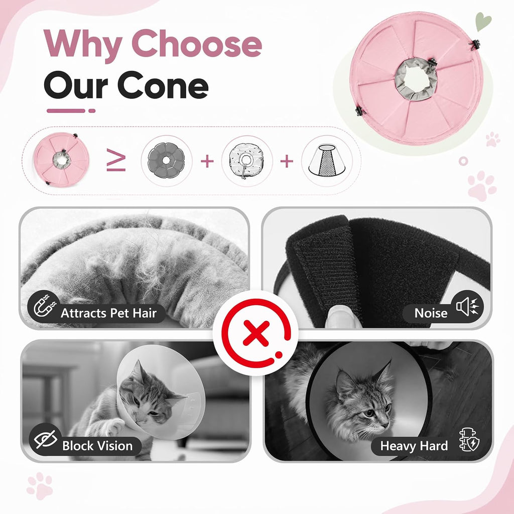 High resilience sponge padding inside Pawfun pet recovery cone