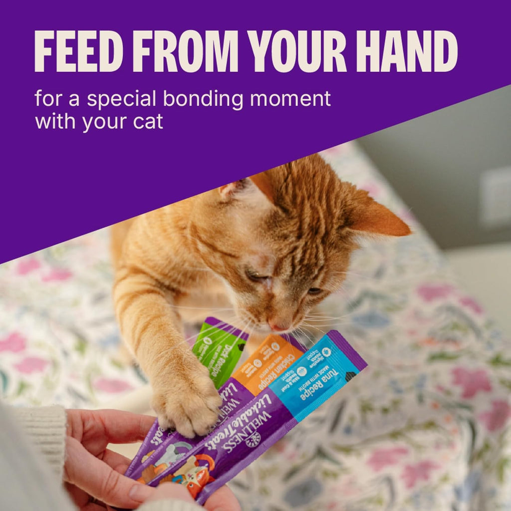 Nutritional information on Wellness cat treat packaging