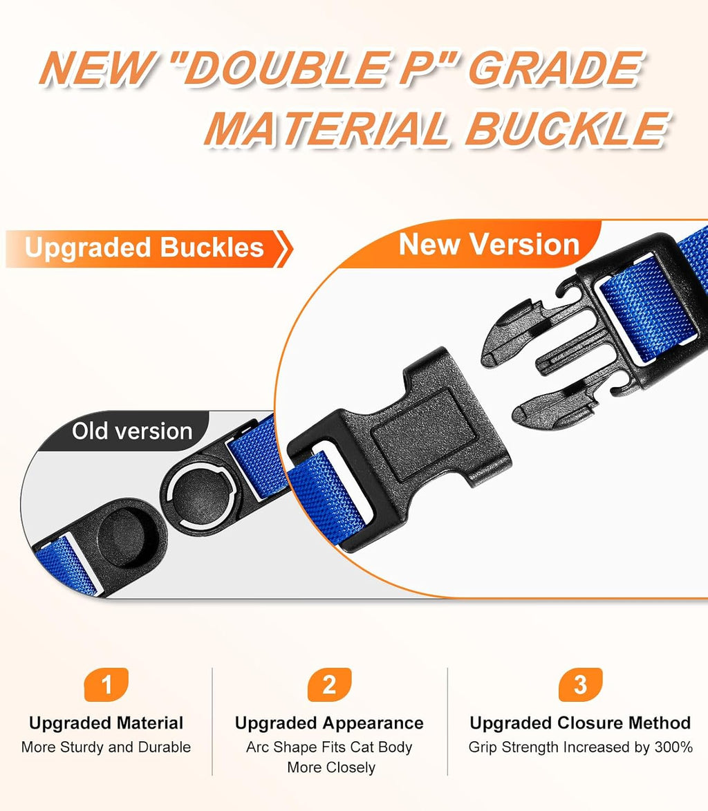 Ergonomic adjustable chest straps on the anti escape cat walking harness.