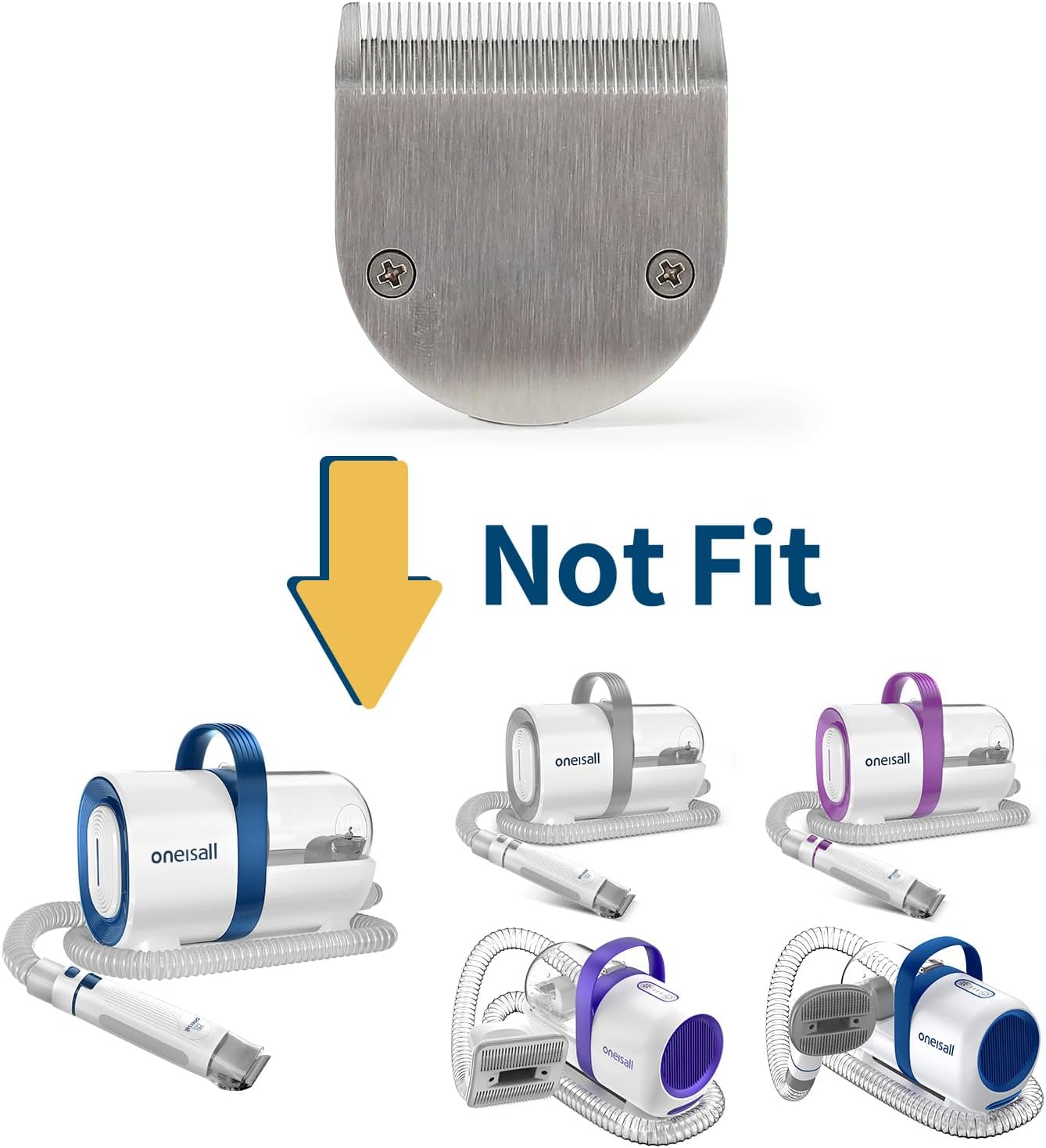 Genuine ceramic and stainless steel dual blade for oneisall pet grooming vacuum system
