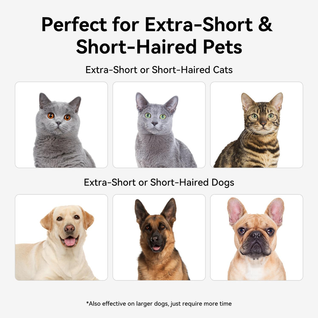 White Aumuca grooming brush for short haired cats